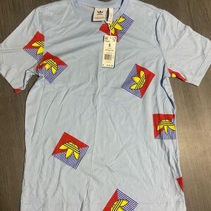 Adidas Blue and Yellow Short Sleeve Tee New With Tags